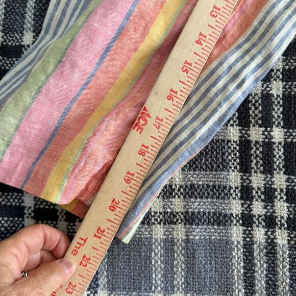 C&C California Colorful Stripe Pull-on Linen Cropped Pants Women Small Multicolo - Picture 5 of 7